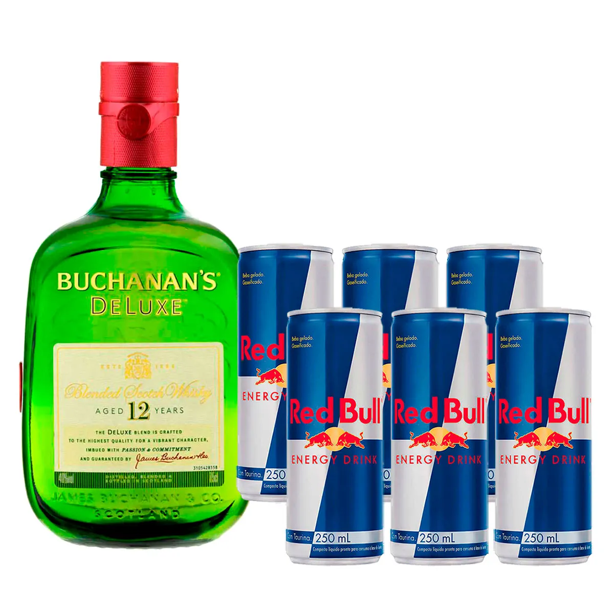 Combo Buchanan's 12 Anos + 6x Red Bull