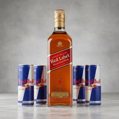 Combo Red Label + 12x Red Bull